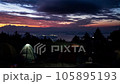 夕焼けのキャンプ場から来島海峡ライトアップ 105895193