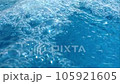 Captivating video capturing water bubbles from a poolside waterfall 105921605