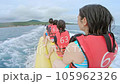 family enjoy banana boat 105962326
