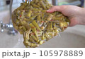 To prepare fresh okra, frozen okra, okra dish from the deep freezer, 105978889