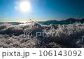 slow motion of tide waves with foam and splashes breaking over the camera 106143092