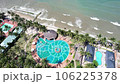 Aerial view of Swimming pool and the beach in the Phan Thiet resort, Binh Thuan Province, Viet Nam 106225378