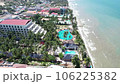 Aerial view of Swimming pool and the beach in the Phan Thiet resort, Binh Thuan Province, Viet Nam 106225382