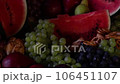 Still life of watermelon and fruit, Harvest Festival or Thanksgiving 106451107