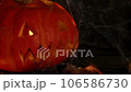 Halloween decorations in smoke, pumpkin, Jack's lantern from pumpkin 106586730