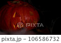 Halloween decorations in smoke, pumpkin, Jack's lantern from pumpkin 106586732