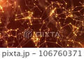 Abstract digital plexus background of golden shining lines and dots. Minimalistic geometric background. Christmas lights garland. Science, technology backdrop. Network connection structure, business. Abstract digital plexus background of golden shining lines and dots. Minimalistic geometric background. Christmas lights garland. Science, technology backdrop. Network connection structure, business. 106760371