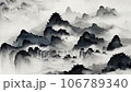 Landscape painting animation in the style of ink painting Zoom in generative AI 106789340