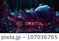 animation - Clouds of bright colorful ink mixing in water 107036765