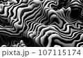 animation - Black and white psychedelic optical illusion. Abstract hypnotic animated background.  107115174