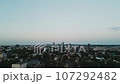 Panorama of the city, Zirmunai district. Aerial view of sunset 107292482