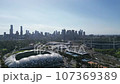 Aerial view of stadium and urban landscape of sports city Melbourne, Australia with drone Aerial view of stadium and urban landscape of sports city Melbourne, Australia with drone 107369389