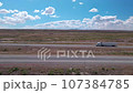 Semi-Trucks Under Blue Skies. Transportation. Trucking Business. 107384785
