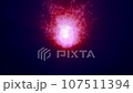 The comet explodes. Energy emission. The background. 107511394