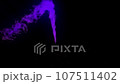 A stylized comet flies in zigzags. Dissolving smoke. Magic. 107511402