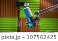 Microphone and computer in the recording studio 107562425