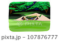 A campsite with a sparkling starry sky 107876777