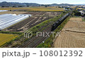 Scenery of SL Hitoyoshi running on a 4km straight road near JR Minamisetaka Station 108012392