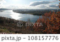 Autumn city central park "Switzerland" in Nizhny Novgorod. View of the Oka River. 108157776