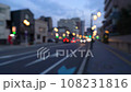 Blurred background of evening road and cars 108231816