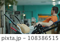 Young man doing exercise to strengthen back 108386515