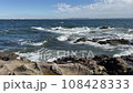 Ocean waves crashing on a wild coast 108428333