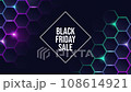 Black friday sale with neon sign background for black friday. (Black Friday Sale and Black Friday) 108614921
