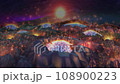 Psychedelic crater valley motion background  108900223