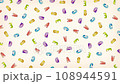 手描きのアルファベットのパターン背景（8秒ループ）の動画素材 [108944591]