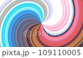 A colorful swirl with resembling a psychedelic or optical illusion background animation. 109110005
