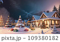 New Year's holidays in a small town, created with the help of artificial intelligence. 109380182