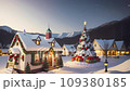 New Year's holidays in a small town, created with the help of artificial intelligence. 109380185
