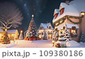 New Year's holidays in a small town, created with the help of artificial intelligence. 109380186