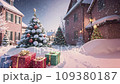 New Year's holidays in a small town, created with the help of artificial intelligence. 109380187