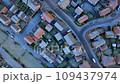 Houses on a Frosty UK Morning Aerial View 109437974