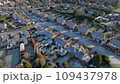 New Build Housing Estate on a Frosty UK Morning Aerial View 109437978