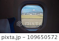 View of Mount Fuji through the window onboard a high speed train in Japan 109650572