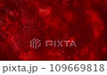 Atmospheric chaotic movement of gold particles in a red liquid. Impressive spectacle of shimmering shiny particles in red fluid motion. Abstract flaming moving background in 4K resolution.  109669818