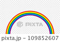 A pop rainbow that passes through the background 109852607