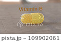 Vitamin B - Animated Vitamin Capsule Concept. 3d illustration 109902061