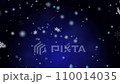 背景動画-雪の結晶が降ってくる夜空 110014035