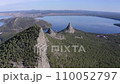 Aerial drone footage of the Okzhetpes Mountain and Borovoe Lake in Natonal park Burabay Borovoe , Kazakhstan 110052797