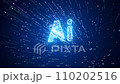 Ai artificial Futuristic technology concept. HUD Head up display interface with basic geometry and line element. Video Overlay template 110202516