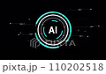 Ai artificial Futuristic technology concept. HUD Head up display interface with basic geometry and line element. Video Overlay template 110202518