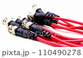 CCTV cable BNC Connector with Copper Cable isolated on white background 110490278