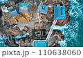 夕日の後ヶ島（竜宮城のモデル）を空撮 110638060
