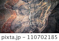 The eccentric colors and patterns of the nature of the Grand Canyon relief, straight top view of Burnt Canyon 110702185