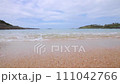 砂浜の波打ち際（ビーチ） 111042766