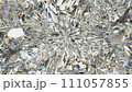 kaleidoscope abstraction rotating sparkling shiny glass texture seamless loop. 3d render, 3d animation 111057855