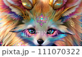 Cute and colorful magical animal fennec 111070322